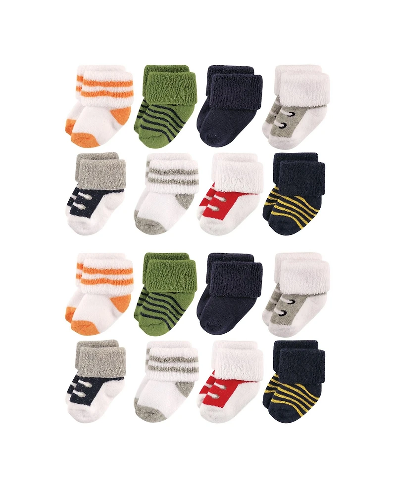 Luvable Friends Baby Boys Terry Fabric Sock Collection 8 Pairs