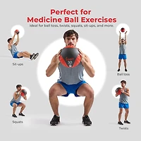Sunny Health & Fitness Medicine Ball 8LBS, Non-slip Grip