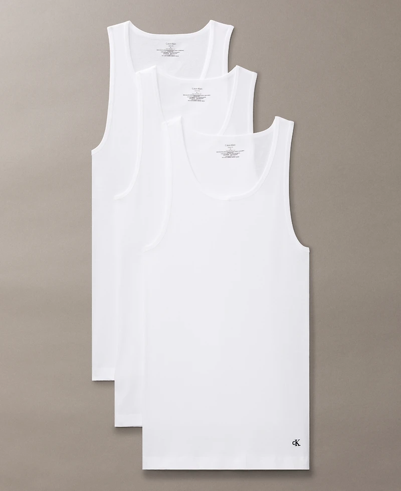 Calvin Klein Men's 3-Pack Cotton Classics Tank Tops