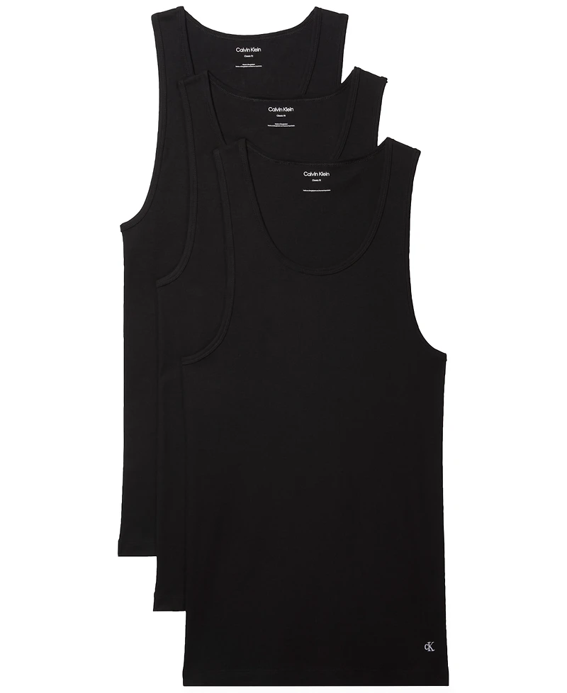 Calvin Klein Men's 3-Pack Cotton Classics Tank Tops