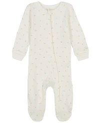 Calvin Klein Baby Girls Printed Knit Footed Zip-up Coverall