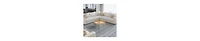 Round Coffee Table – Handcrafted Wood Top with Elegant Carved Edge