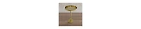 Modern Iron Side Table with Round Tray Top and Column Support