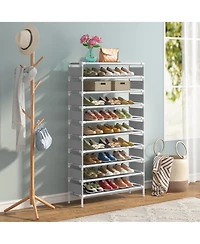 Tribesigns 10 Tiers Shoe Rack, Large Capacity Shoe Organizer, Shoe Shelf for 50 Pair, Large Shoe Rack