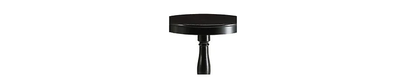 Traditional Round Side Table with Turned Pedestal Base – Sturdy Wood Construction