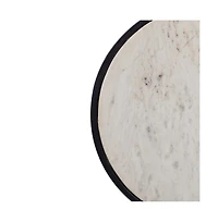 Round Top Side Table with Tubular Frame for Modern and Minimalist Home Decor