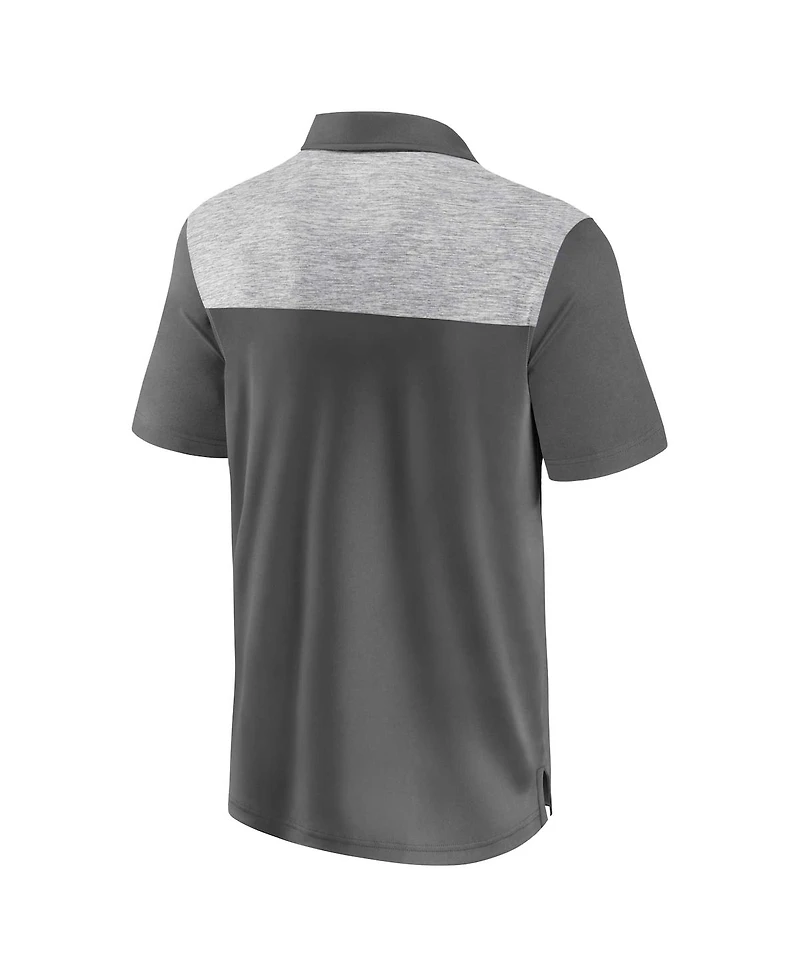 Fanatics Men's Heather Gray New England Patriots Long Shot Polo Shirt