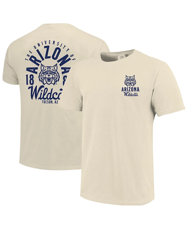 Image One Men's Cream Arizona Wildcats Comfort Colors Mascot Overlay T-Shirt