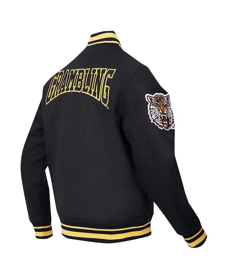 Pro Standard Men's Black Grambling Tigers Crest Wool Full-Zip Jacket