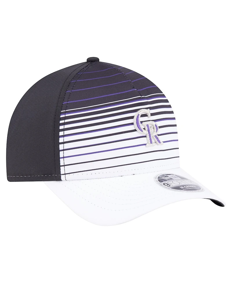 New Era Men's Black Colorado Rockies Gradient 9Forty M-Crown Adjustable Hat