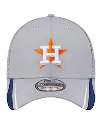 New Era Men's Gray Houston Astros Linear 39Thirty Flex-Fit Hat