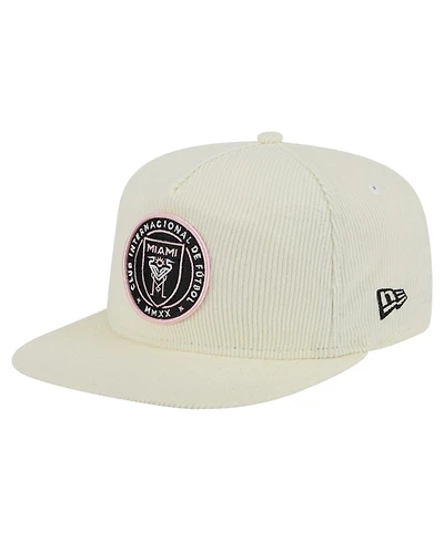 New Era Men's Cream Inter Miami Cf 2025 Kickoff Snapback Golfer Hat