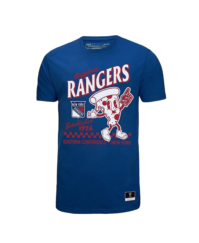 Mitchell & Ness Men's Blue New York Rangers Local Food T-Shirt
