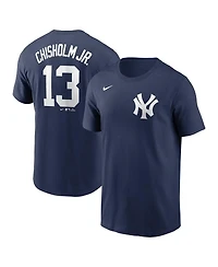 Nike Big Boys and Girls Jazz Chisholm Jr. Navy New York Yankees Player Name Number T-Shirt