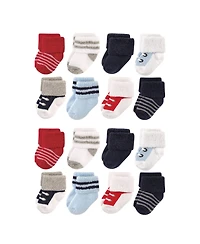Luvable Friends Baby Boys Terry Fabric Sock Collection 8 Pairs