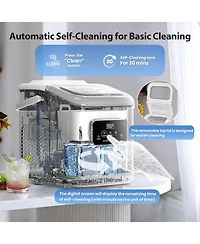 Cowsar 26Lbs, Countertop Ice Maker, Self-Cleaning, Bullet Ice, Digital Screen, 9 Cubes in 6 Mins