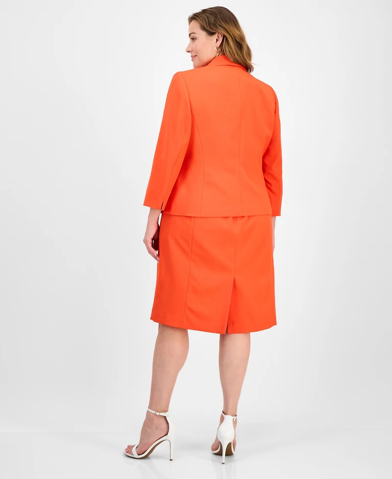 Le Suit Plus Shawl-Collar Jacket & Sleeveless Dress
