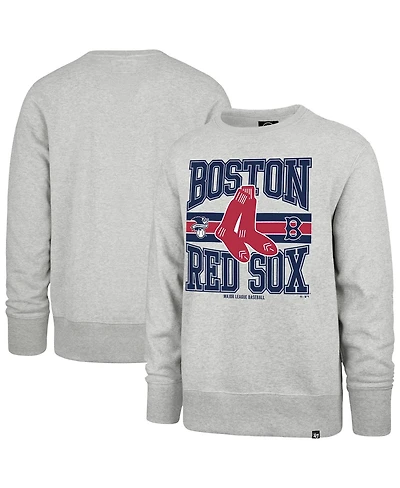 '47 Brand Men's Gray Boston Red Sox Letters Headline Pullover Sweatshirt
