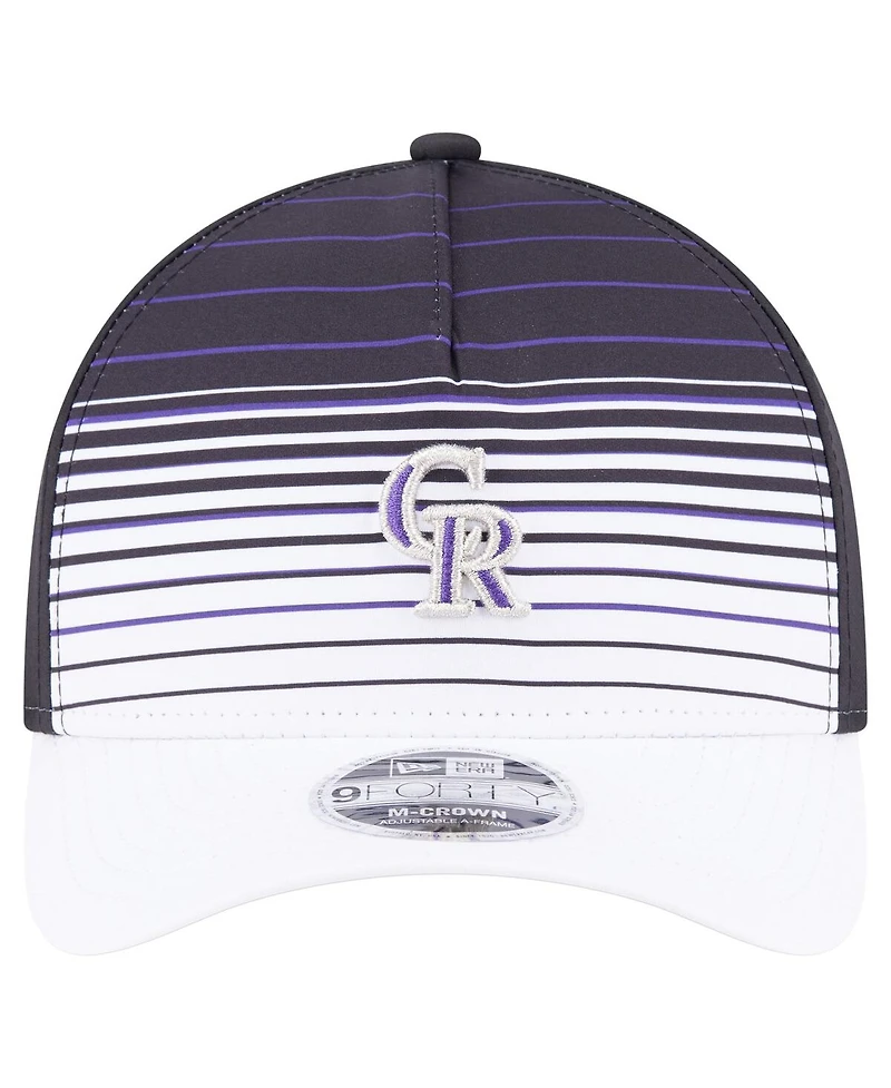 New Era Men's Black Colorado Rockies Gradient 9Forty M-Crown Adjustable Hat