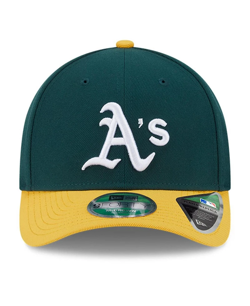 New Era Men's Green/Gold Athletics Player Replica 9Forty Adjustable Hat