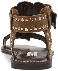 Steve Madden Women's Brazinn-s Studded Flat Gladiator Sandals