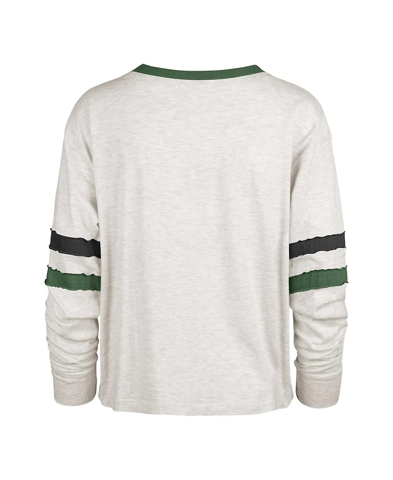 '47 Brand Women's Oatmeal Michigan State Spartans Vault All Class Lena Long Sleeve T-Shirt