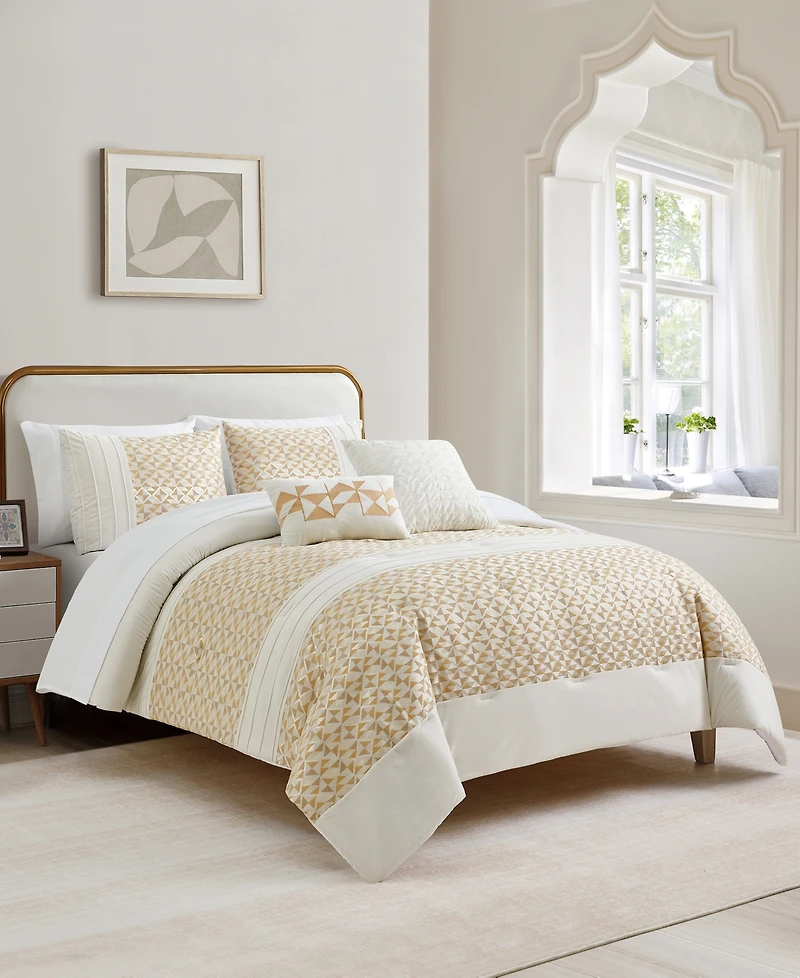 Sunham Neutral Dalton 9-Pc. Comforter Set, King