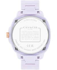 Coach Women's Kitt Lavender Ceramic Bracelet Watch, 38mm