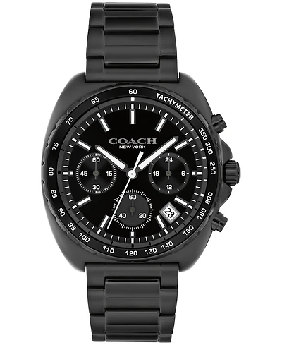 Coach Men's Charter Ionic Plated Black Steel Bracelet Watch, 39mm