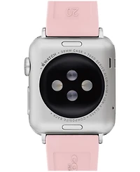 Coach Women's Quilted Pink Silicone Apple Watch Strap 38mm, 40mm, 41mm