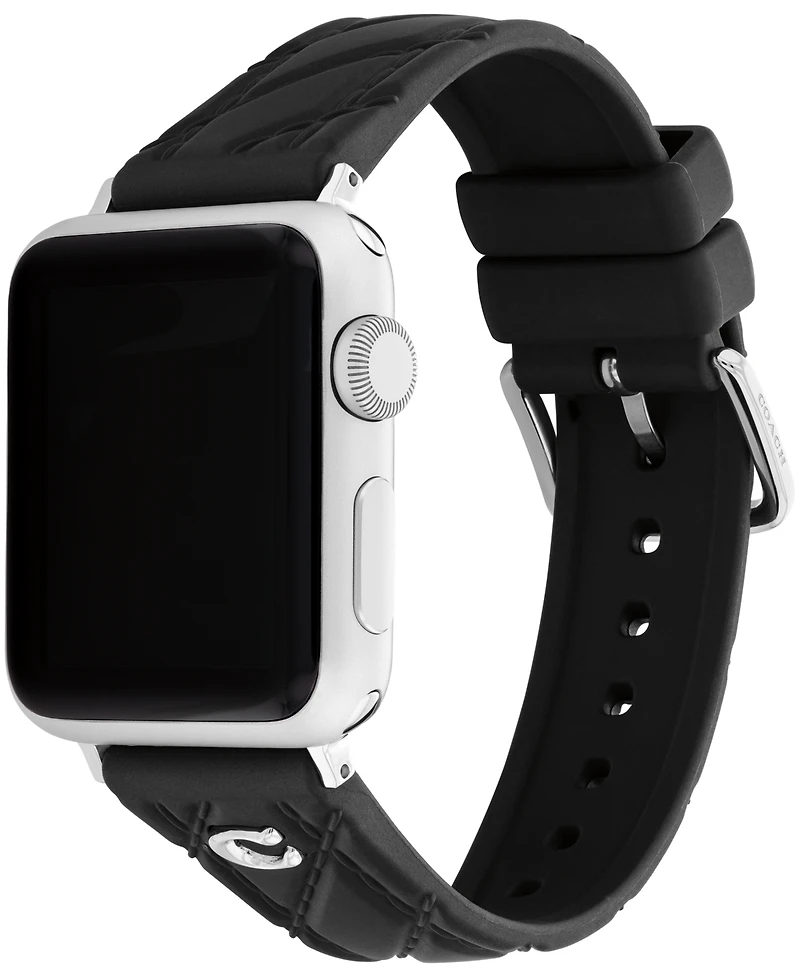 Coach Women's Quilted Silicone Apple Watch Strap 38mm, 40mm