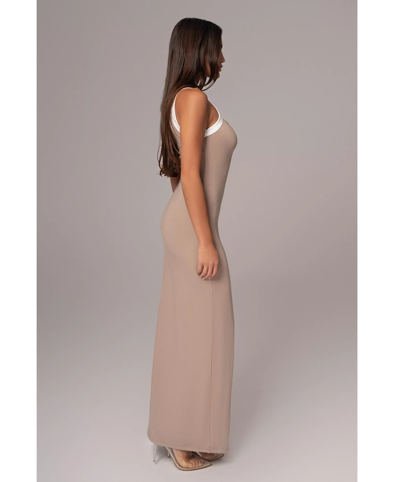 Jluxlabel Plus White Francesca Contrast Maxi Dress