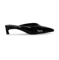 Tessa Onix Black Leather Mules