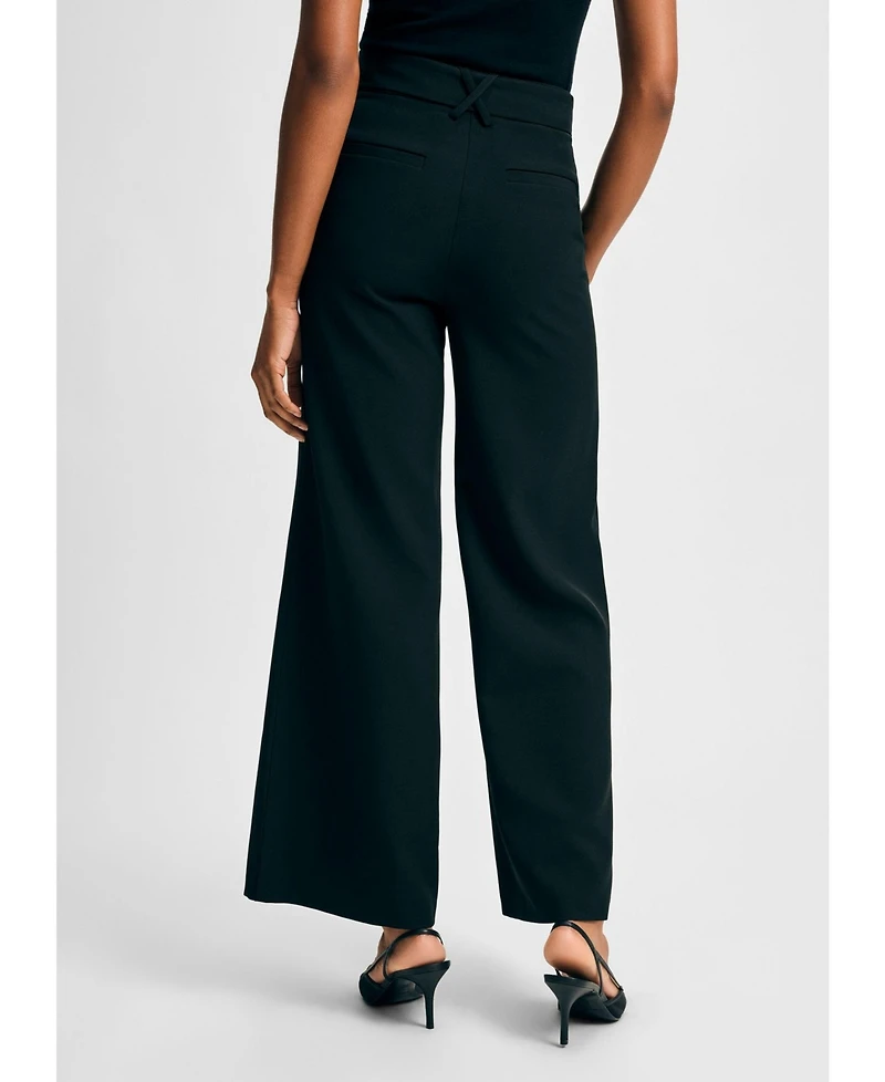 Isaac Mizrahi Women's Cady Pant with Tie