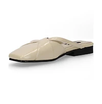 Adria Onix Cream Leather Mules