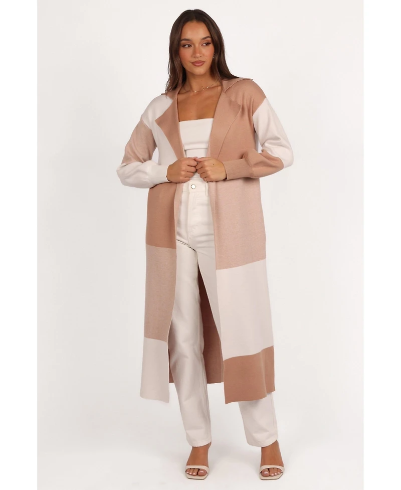 Petal and Pup Women's Kingston Large Check Long Cardigan