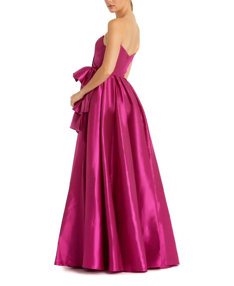 Mac Duggal Women's Strapless Taffeta Gown With Ruffle Detail