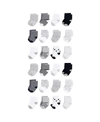 Hudson Baby Boys Unisex 24-Pair Plush Terry Knit Socks