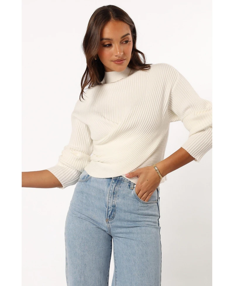 Petal and Pup Women's Tuilly Wrap Front Knit Sweater