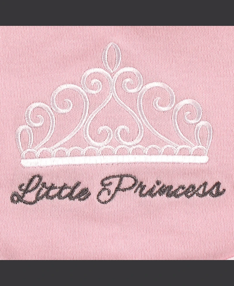 Hudson Baby Girls Cotton Bib and Burp Cloth Set