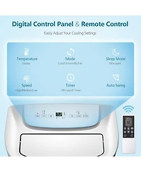 Cowsar 14,000 Btu Portable Ac, 3-in-1 (Cooling/Dehumidifier/Fan), Remote, Quiet, Cools 700 sq.ft