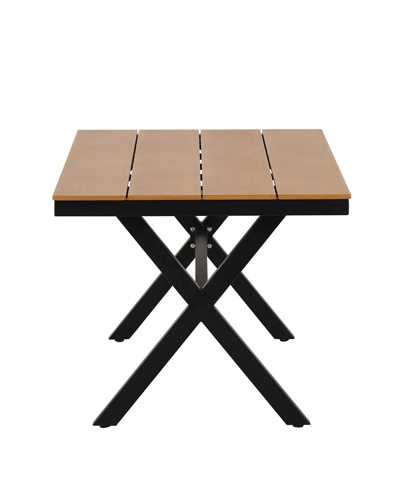 Streamdale Outdoor Pe rattan set, chairs & plastic wood table