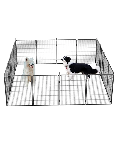 Dog Playpen Outdoor, 16 Panels Dog Pen 40" Height Dog Fence Exercise Pen with Doors for Large/Medium/Small Dogs, Portable Pet Playpen for Yard, Rv, Ca