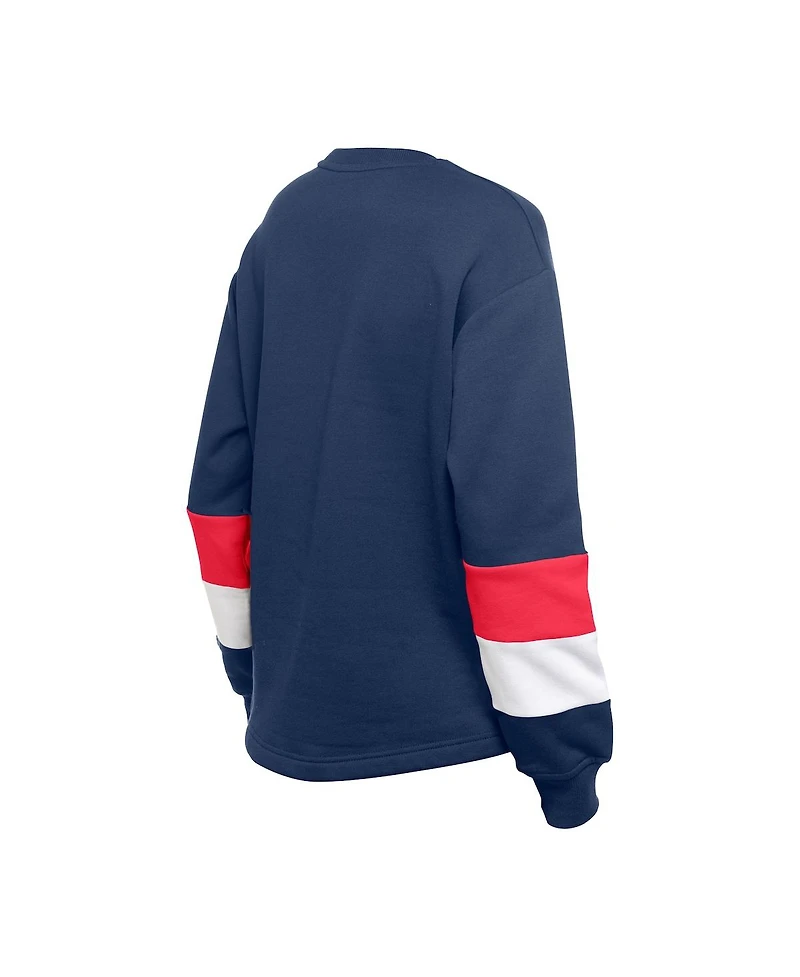 New Era Women's Navy Cleveland Guardians Game Day Color Pullover Sweatshirt