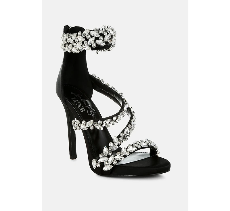 Korna Diamante Embellished Stiletto Heel Sandals