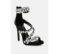 Korna Diamante Embellished Stiletto Heel Sandals