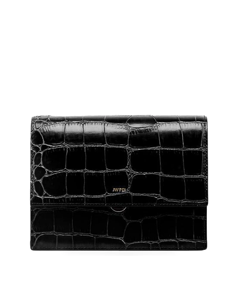Jw Pei Handbags Mini Flap Croc Crossbody Bag