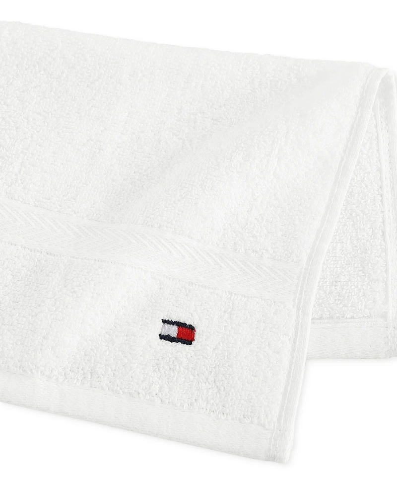 Tommy Hilfiger Home Modern American Solid Cotton Washcloth, 13" x