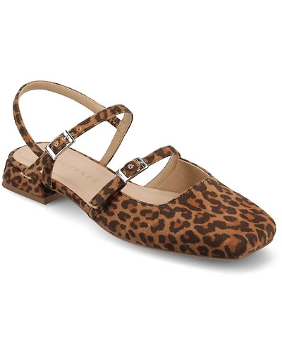Journee Collection Women's Gretchenn Multi Strap Mary Jane Flats