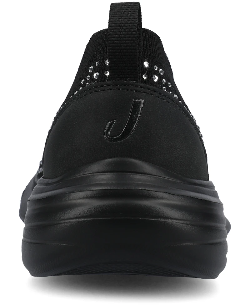 Journee Collection Women's Linnea Embellished Slip On Sneakers